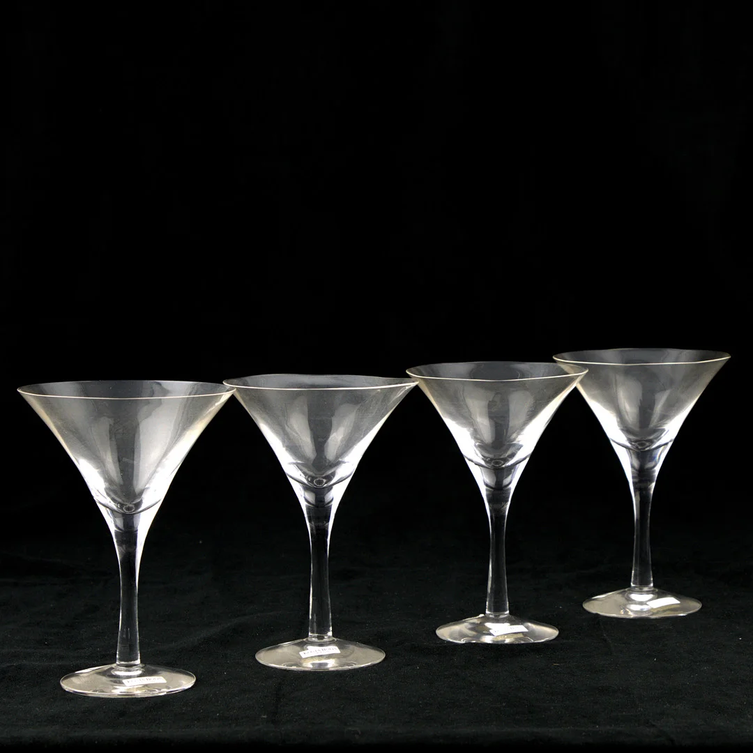 BERTIL VALLIEN. Martiniglas, "Chateau", 4 st, kristall, Kosta Boda. — Utility glass — Höganäs Auktionsverk
