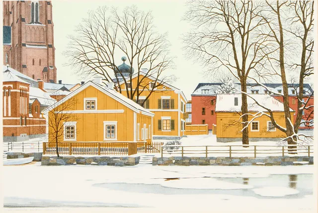 CARIN AX. "Walmstedska gården", Uppsalamotiv.