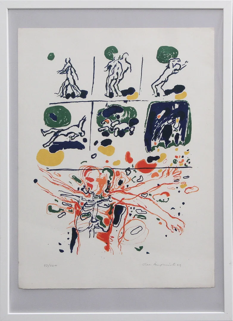 OLLE ÄNGKVIST. LITO, signerad, 1969. — Engravings & Prints — Kalmar Auktionsverk