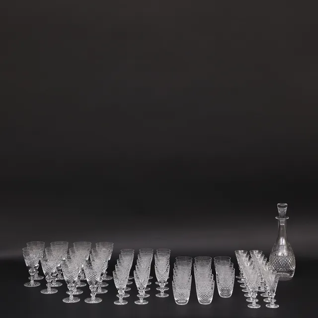 FRITZ KALLENBERG. Glasservis, 56 delar, Elvira Madigan, Kosta, 1900-talets andra hälft.