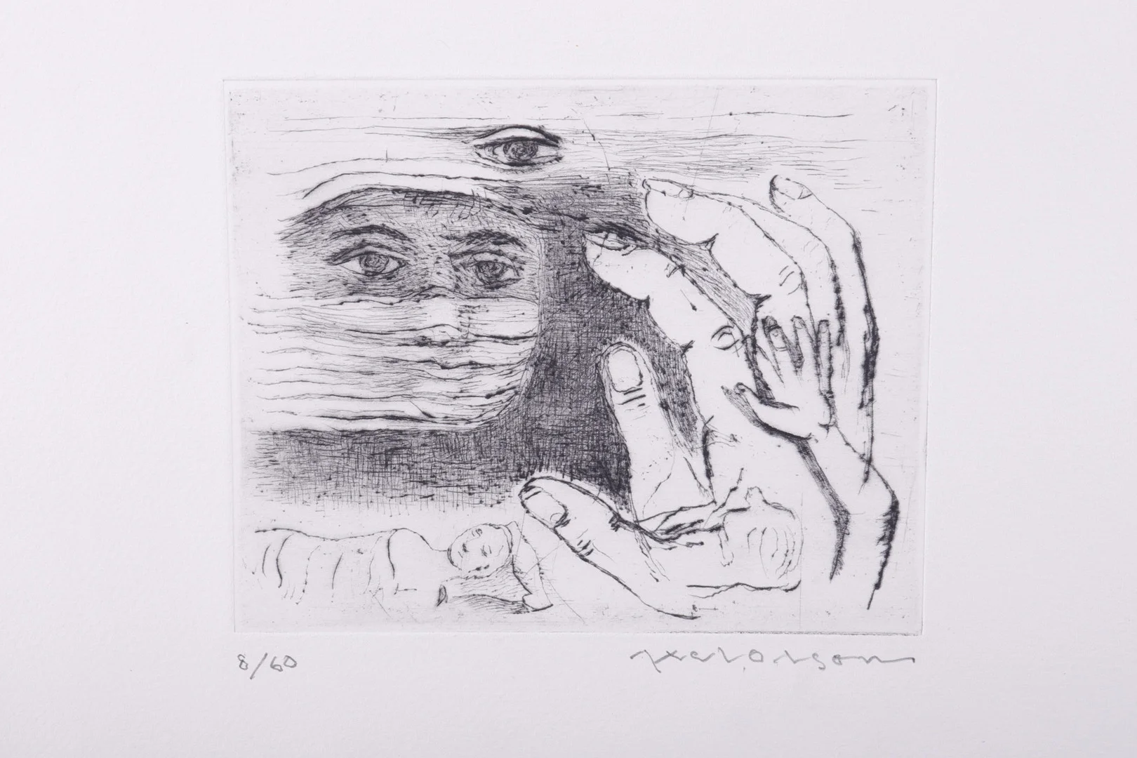 AXEL OLSON. Etsning. — Engravings & Prints — Halmstads Auktionskammare