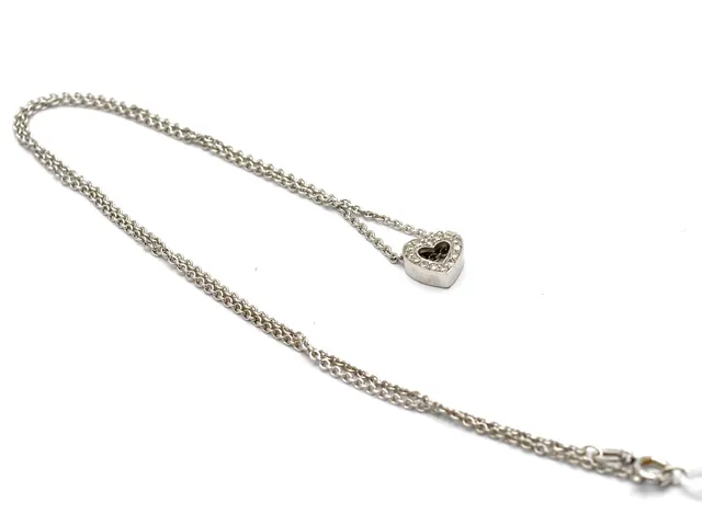 Halssmycke vitguld 18K 4,8g 42,5cm med diamanter 14xca.0,01ct