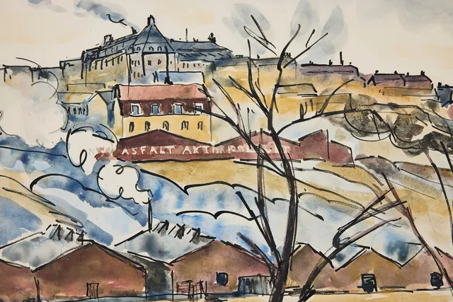 AGNES CLEVE. Utsikt mot Rörstrand - Stockholm.