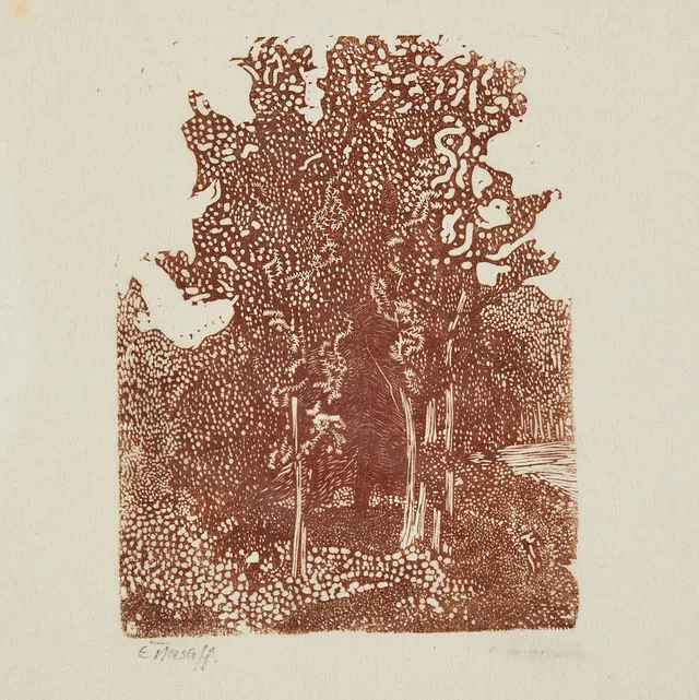 ELLEN THESLEFF. "Trädgrupp".