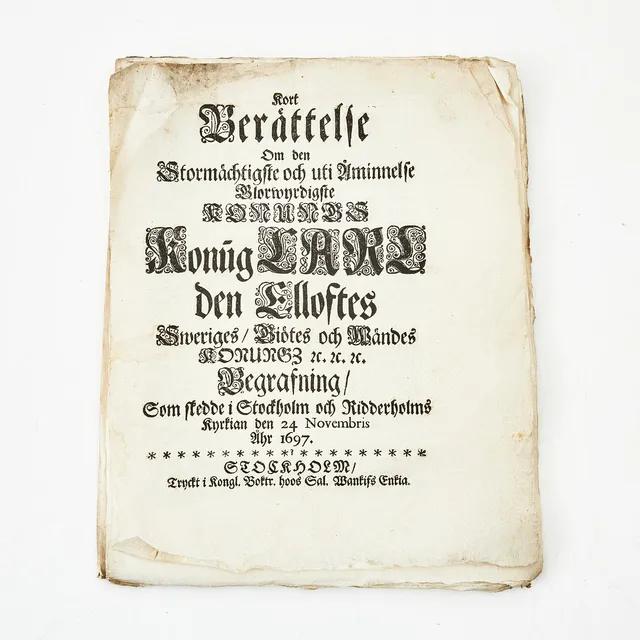 KARL XI:S BEGRAVNING, 1697.