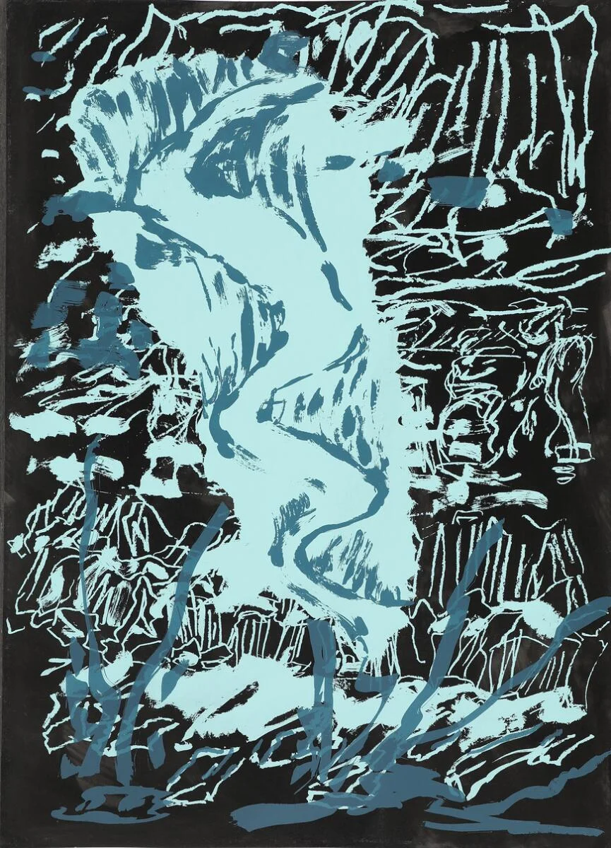 Untitled. “Hansen-tryk”. Signed PK 09, bat. Edition of 16. Silkscreen in colours. 140×100 cm. Unframed. — Modern Prints/Modern art — Bruun Rasmussen