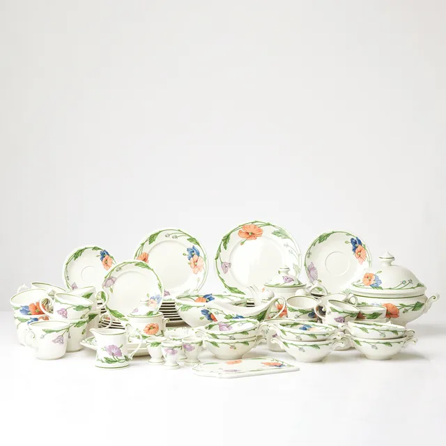VILLEROY & BOCH. "Amapola", matservis, 62 delar, porslin.