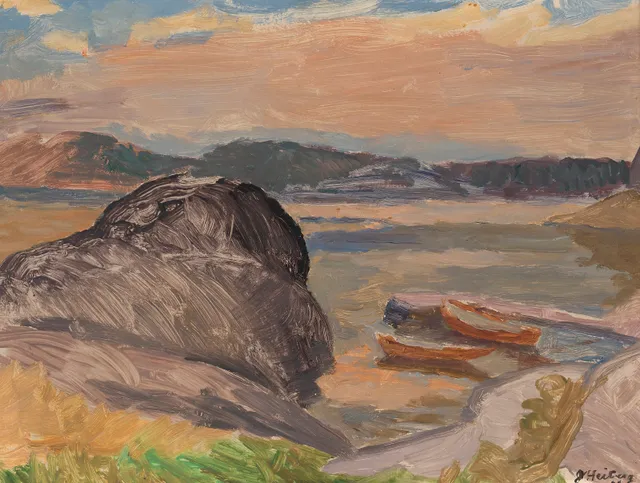 Heiberg, Jean — Båter ved kysten, 1921
