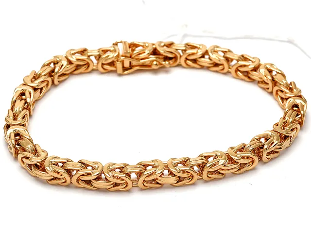 Kejsararmband 18K, kistlås, L;21,7cm, B;6mm, 55,8cm