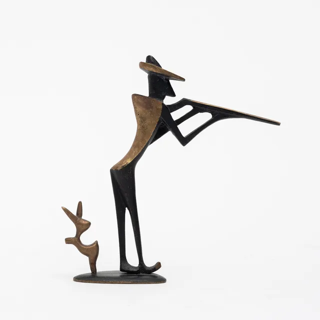 KARL HAGENAUER. Skulptur, delvis svärtad brons, Wien, Österrike.