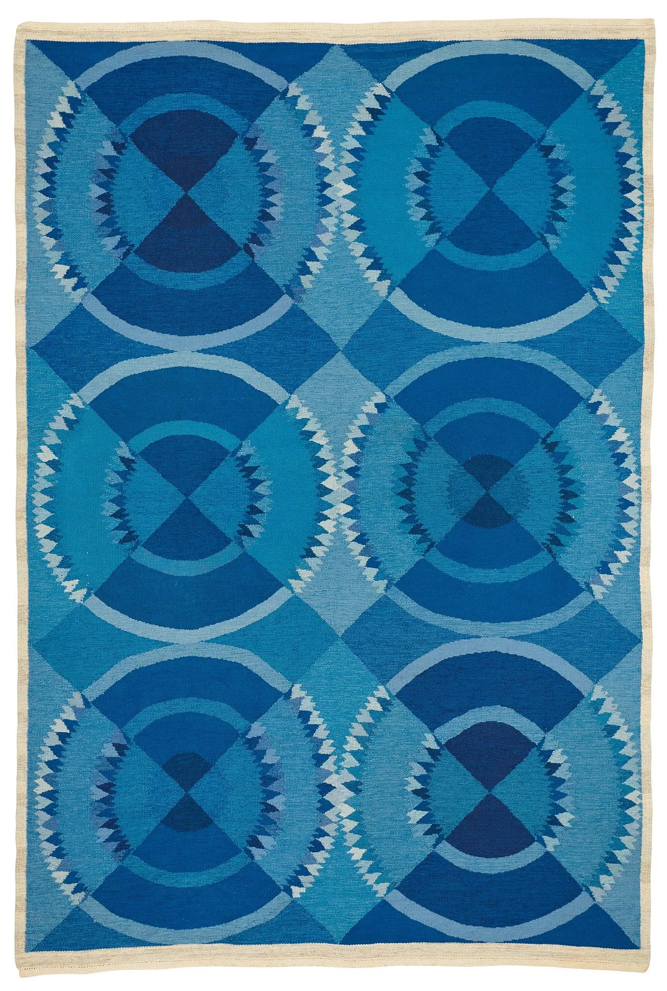 Ingrid Dessau, matta, gobelängteknik, ca 336,5-338 x 223-227 cm, osignerad, Sverige 1950-1960-tal. — Bukowskis