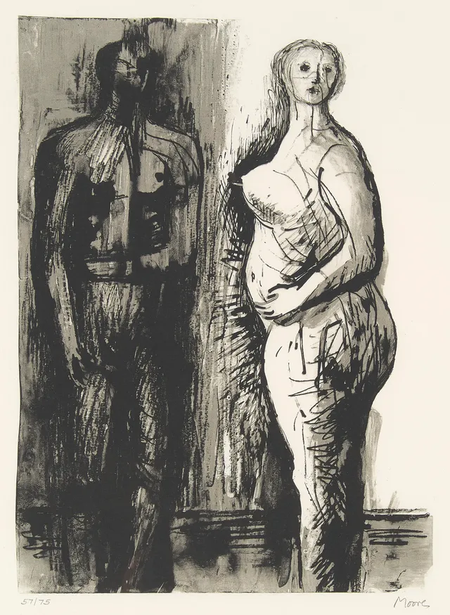 Moore, Henry — "Man and woman" 1973