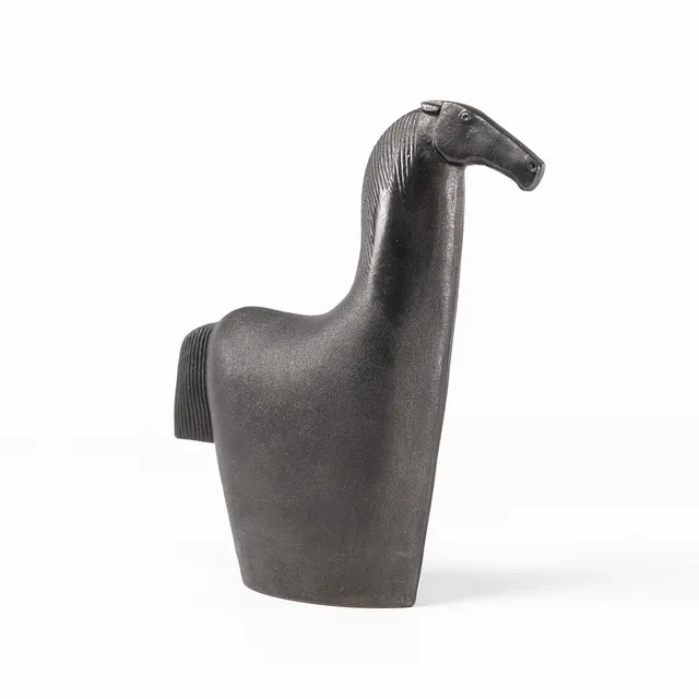 BJÖRN NYBERG. Skulptur, häst, gjutjärn, signerad.