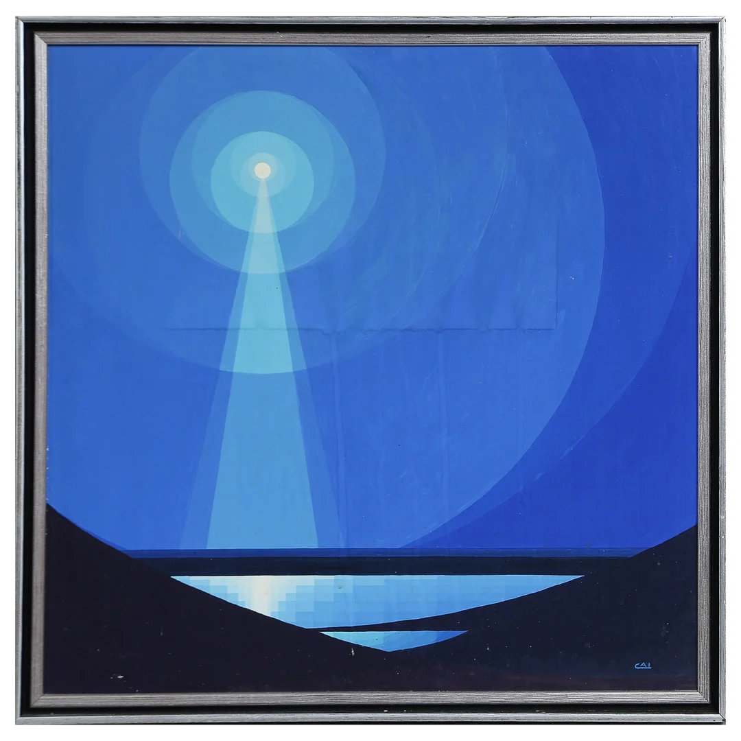 CAI POULSEN (1920-1997) KÖPENHAMN/JOKKMOKK, OLJA PÅ PANNÅ, SIGNERAD. — Paintings — Auktionskammaren Sydost Kalmar