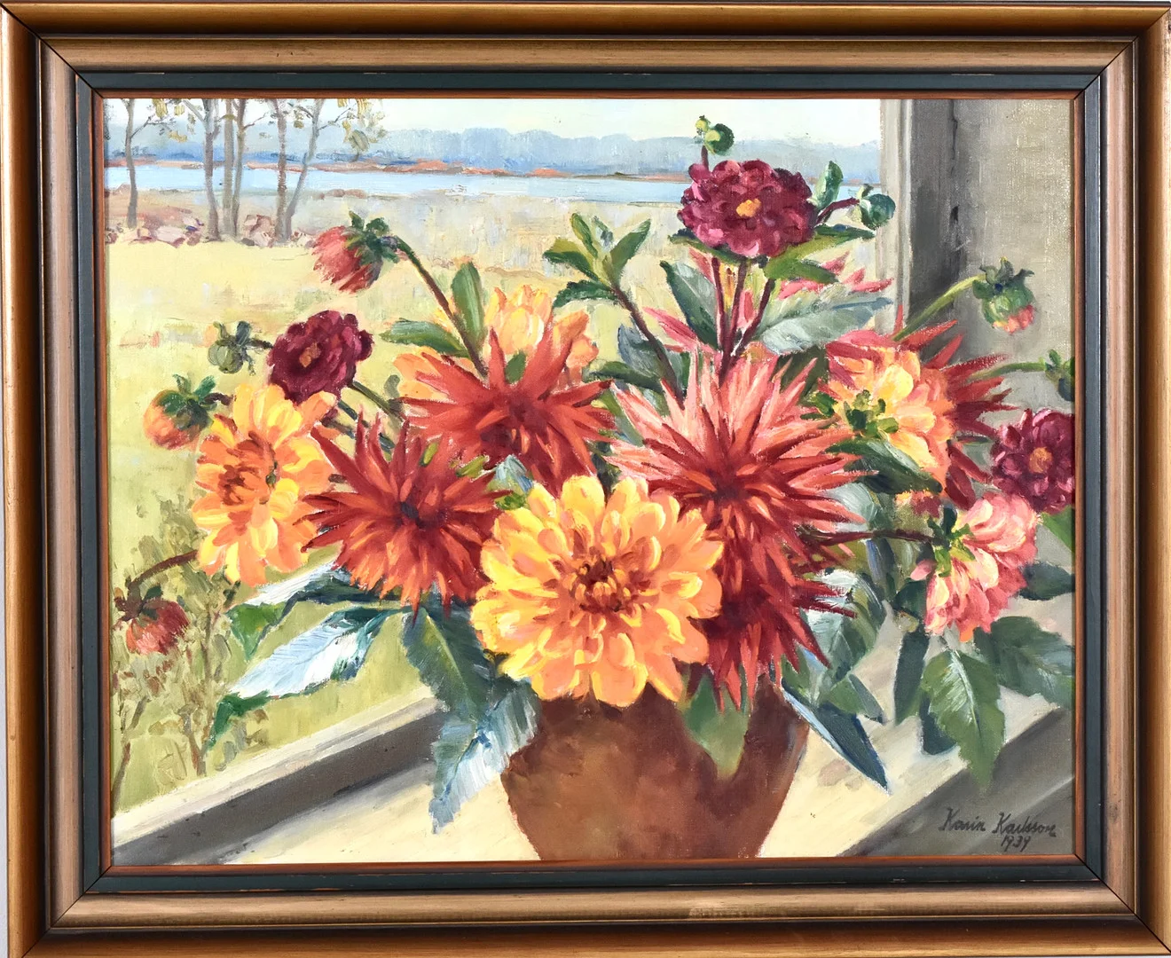 KARIN KARLSSON (1897–1979). Olja på duk. — Paintings — Halmstads Auktionskammare
