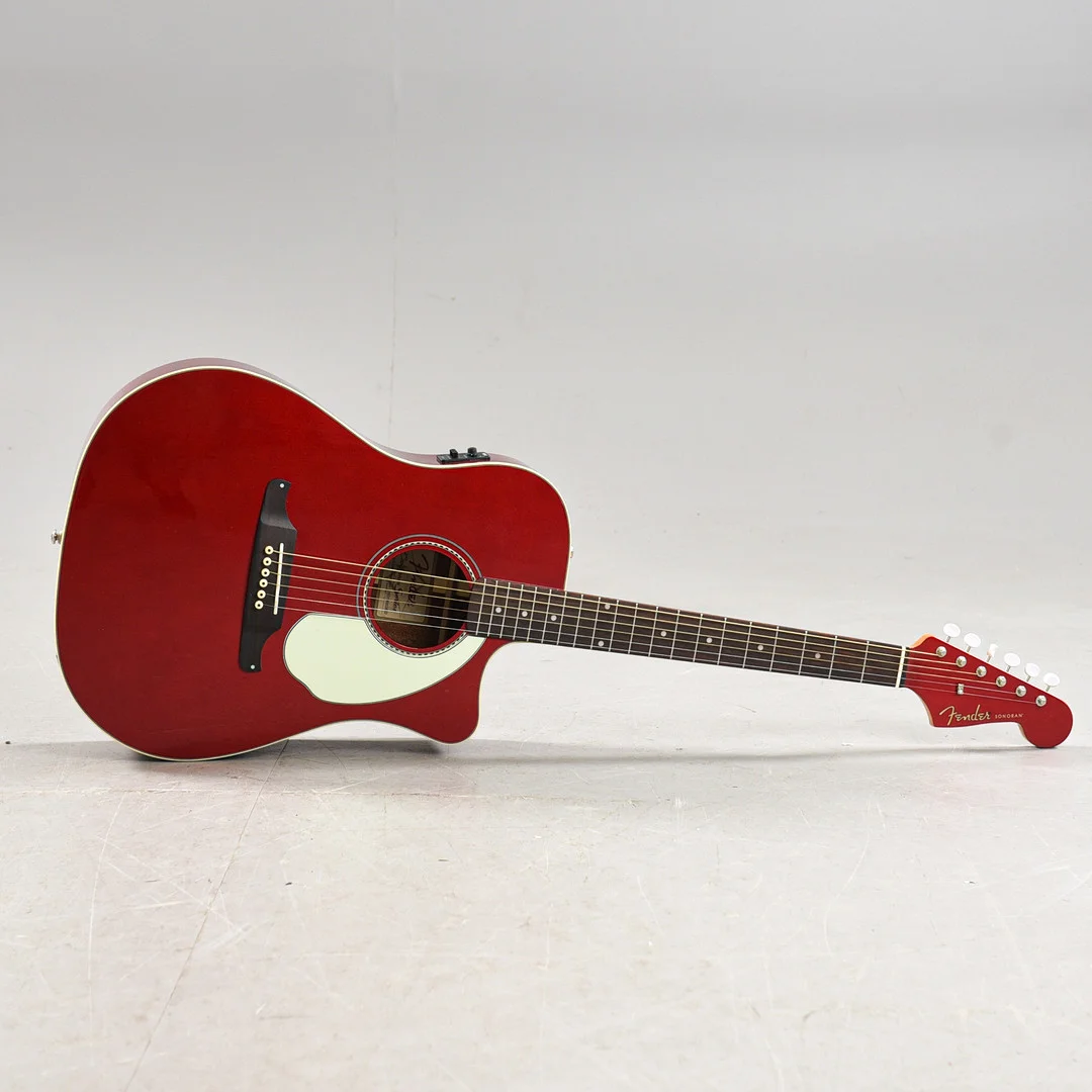 GITARR, Fender Sonoran SCE Semiakustisk Gitarr, Candy Apple Red. — Musical instruments — Stockholms Auktionsverk Helsingborg