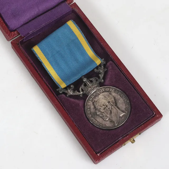 FÖRTJÄNSTMEDALJ, silver, Gustav V, 1939.