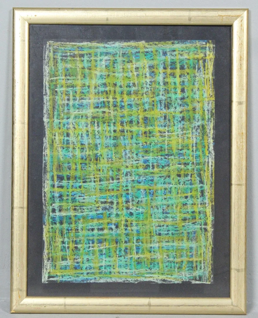 BILL MICHAEL LAUX. aus dem Nachlass von. 'Ohne Titel', Buntstift und Wachsmalstift auf Karton. — Paintings — Stockholms Auktionsverk Düsseldorf/Neuss