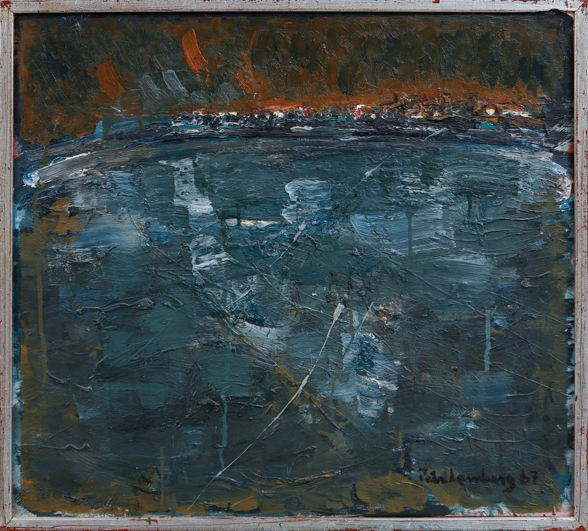 PETER LAMBERG. Komposition, olja på duk, signerad och daterad 67. — Paintings — Göteborgs Auktionsverk