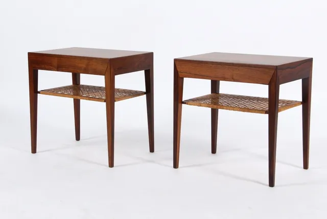 Severin Hansen. A pair of rosewood bedside tables, Model 35