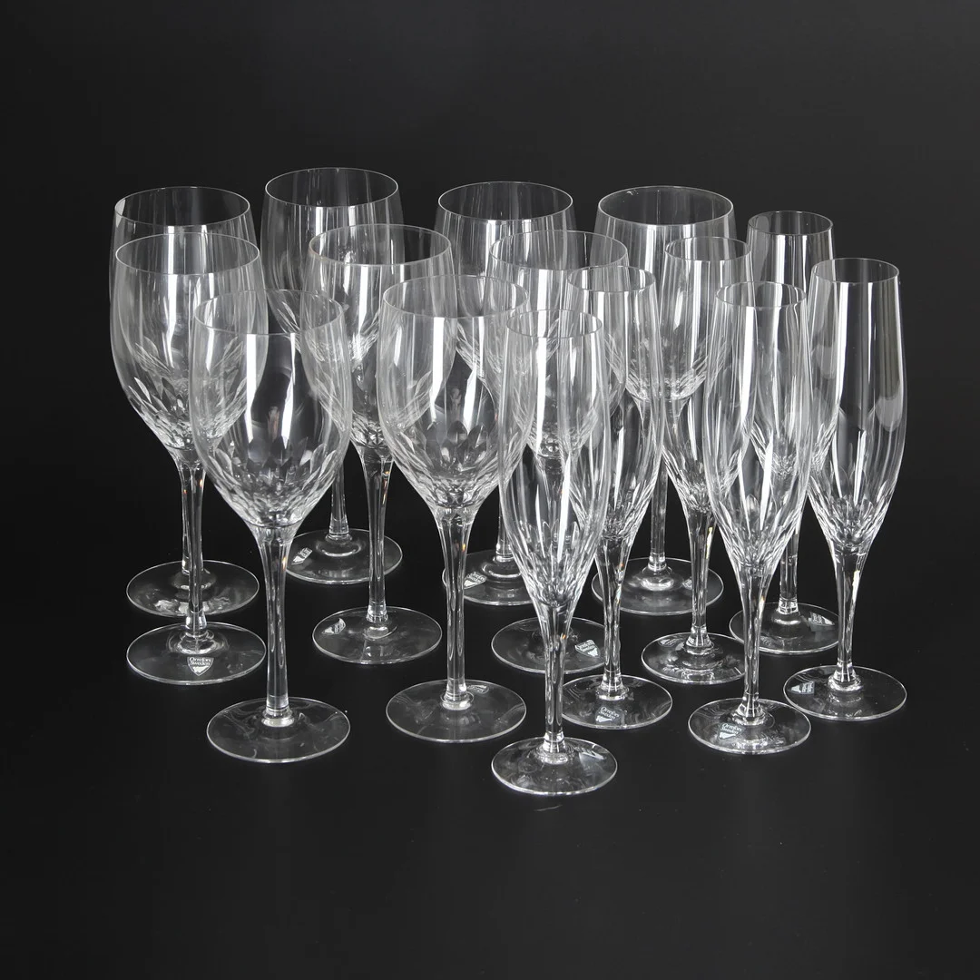 NILS LANDBERG. 1907-1991. Servisdelar, 23 st, "Prelude", Orrefors. — Tableware — Auktionsverket Engelholm