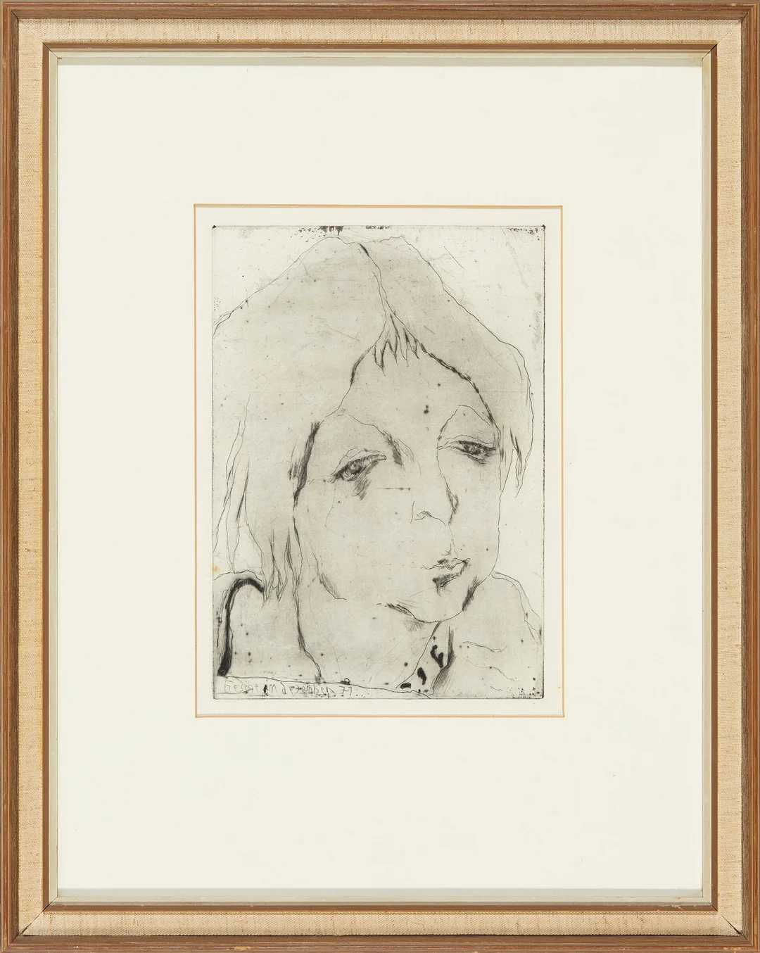 Janssen, Horst — "Gesche im Desember" 1971 — Kunst/Grafikk — Blomqvist