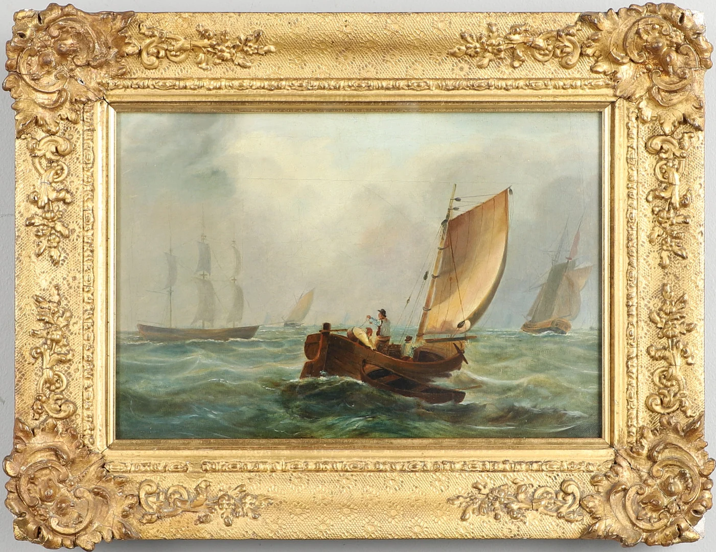 FOLLOWER OF CLARKSON FREDERICK STANFIELD, RA (1793-1867). A FISHING BOAT AND OTHER VESSELS AT SEA. — Paintings — Lawrences Auctioneers