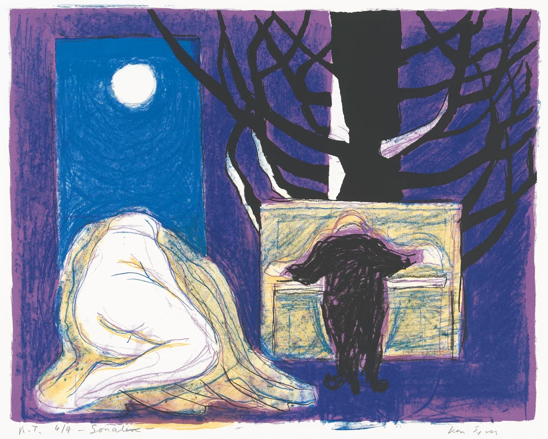 Fjell, Kai — "Sonaten" 1985 — Kunst/Grafikk — Blomqvist