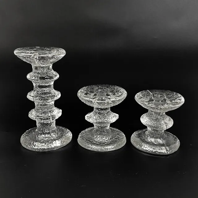 TIMO SARPANEVA. Ljusstakar, 3 st, "Festivo", Iittala, Finland.