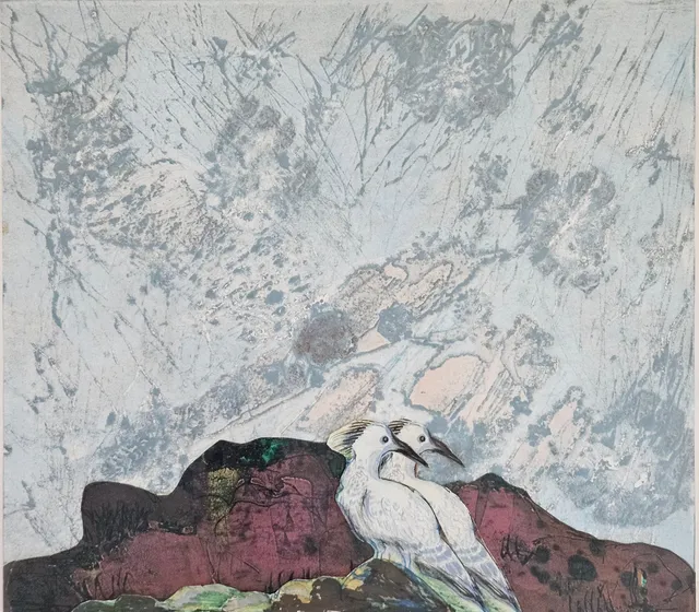 BRITA MOLIN. Collage, signerad Molin och daterad 80.