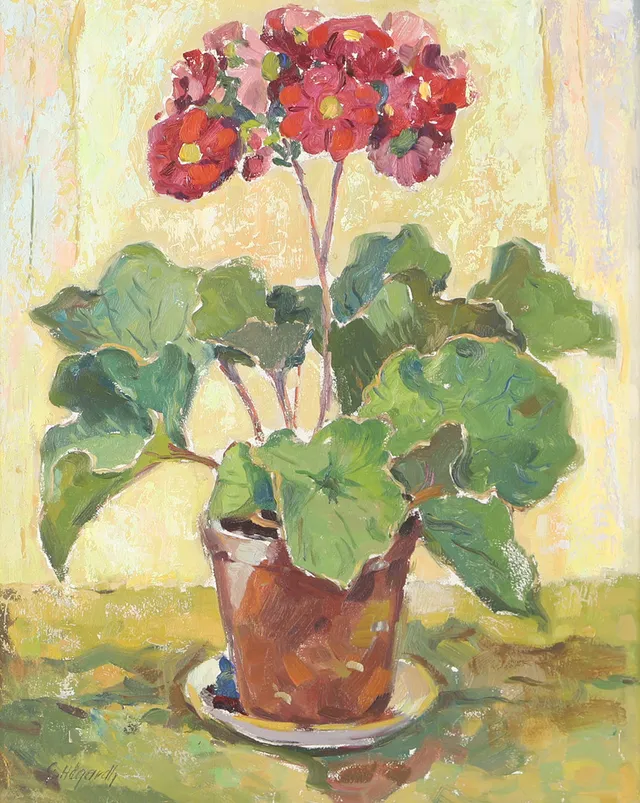 GÖSTA HÖGARDH. Blomsterstilleben, olja på pannå, signerad G. Högardh.
