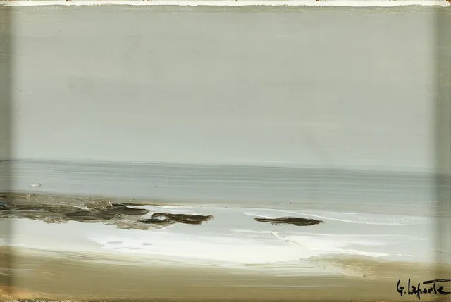 GEORGES LAPORTE (Frankrike, 1926-2000). "La ner en Bretagne", signerad, 1969, olja på duk.