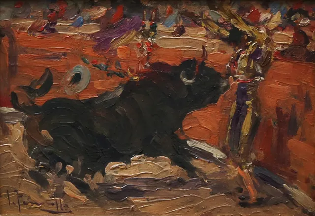 JOAQUIM TERRUELLA MATILLA. Bull and Bullfighter.