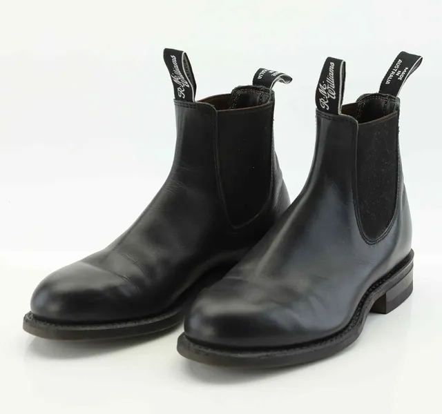 BOOTS, stl 37, R.M Williams, svart skinn, Australien, samtida.