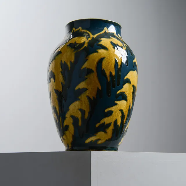 GUNNAR WENNERBERG. Vas, art nouveau, Gustavsberg, signerad, tidigt 1900-tal.