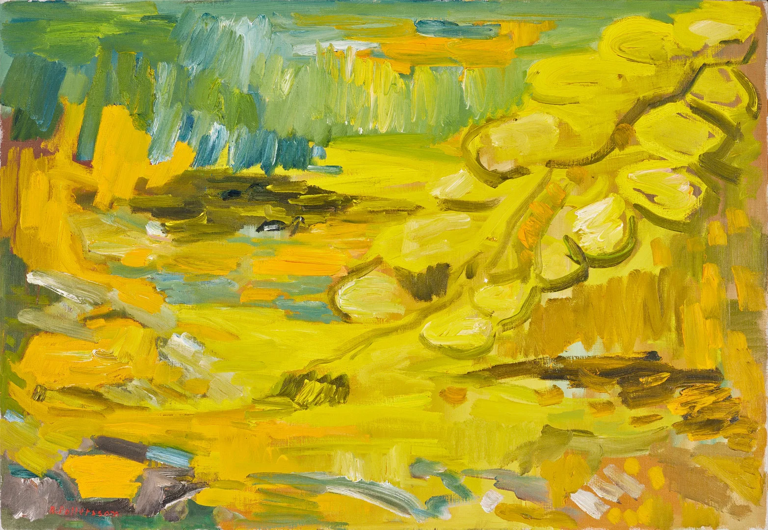 RUNE PETTERSSON (SVERIGE, 1918-1999). "Morgonljus", signerad R Pettersson, olja på duk. — Paintings — Crafoord Auktioner Stockholm