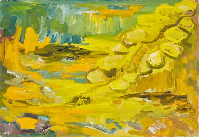 RUNE PETTERSSON (SVERIGE, 1918-1999). "Morgonljus", signerad R Pettersson, olja på duk.