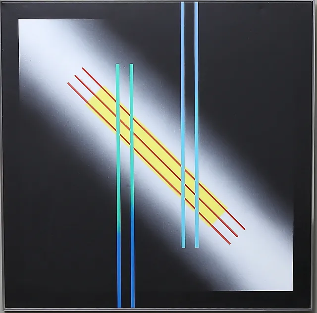 LENNART KÄRRABO. "Mirage". Akryl på duk. Signerad och daterad 1990-91.