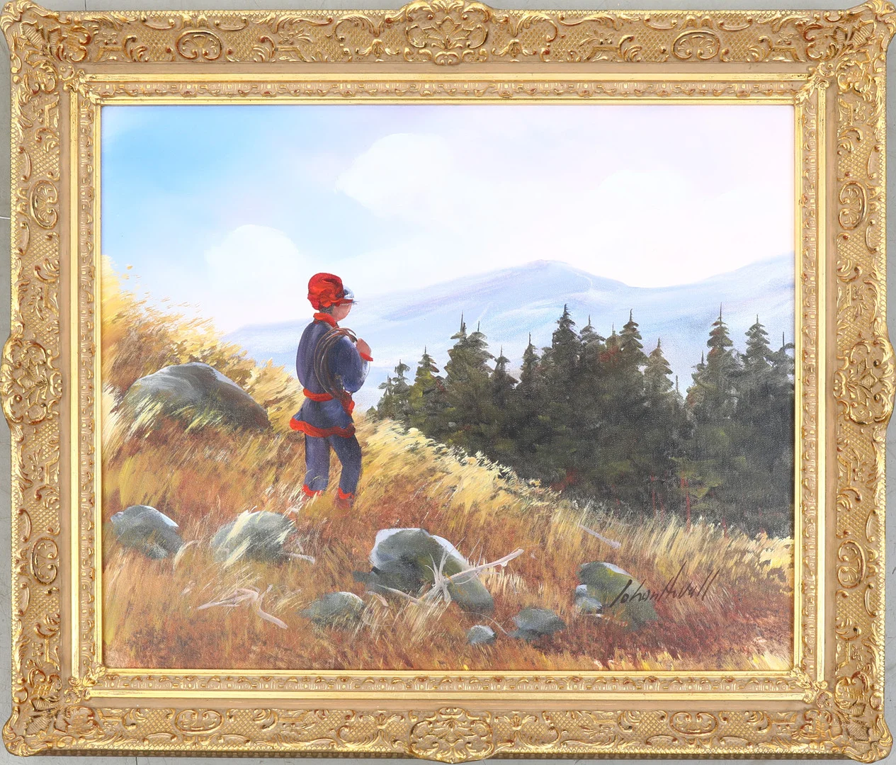 JOHAN ARVALL. olja på duk, signerad. — Paintings — Södermanlands Auktionsverk