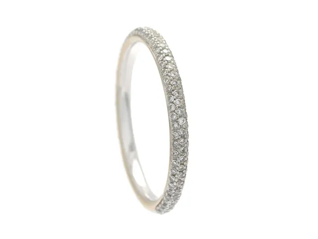 RING, 18K vitguld, åttkantslipade diamanter, stl 16,5 mm, vikt 1,8 g, en diamant saknas.