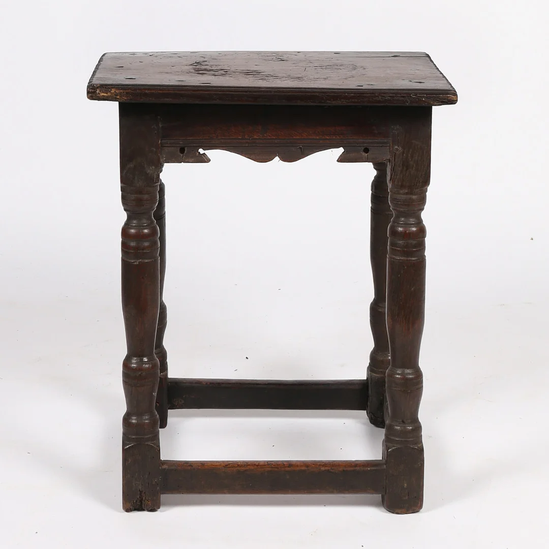 A 17TH CENTURY OAK JOINT STOOL. — Other — Bishop & Miller