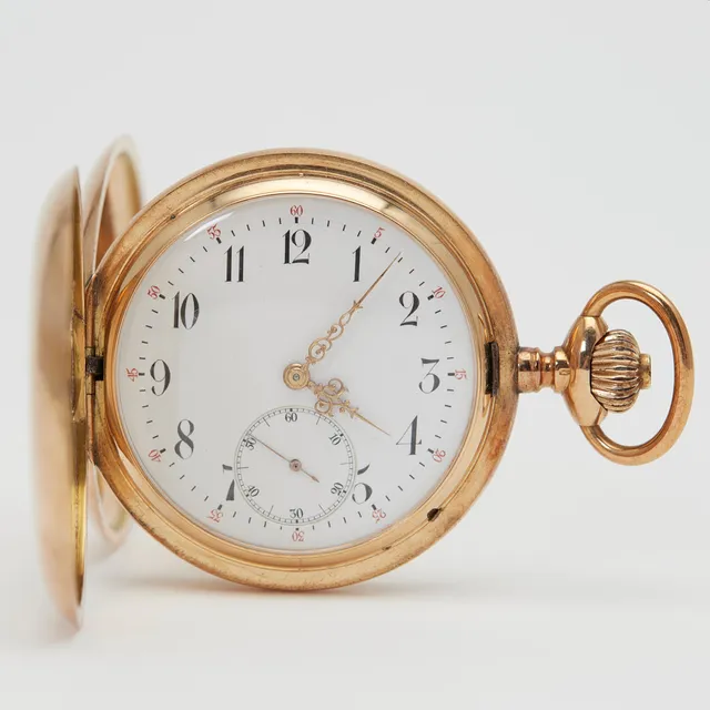 IWC SCHAFFHAUSEN. Savonnette-Taschenuhr, 585er Roségold, um 1908, Schweiz.