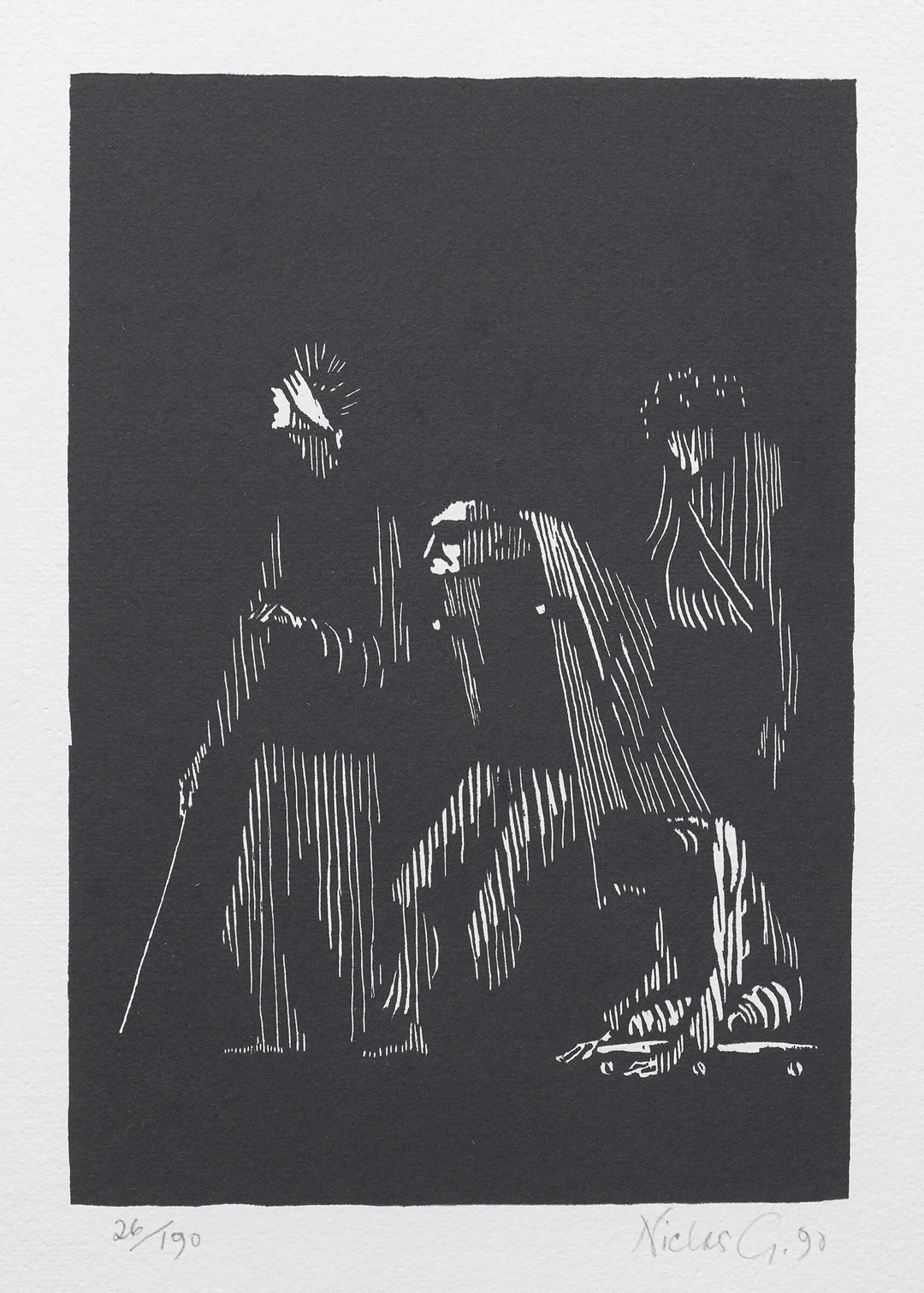 Gulbrandsen, Niclas — "Bedre levede enn død?" 1990 — Kunst/Grafikk — Blomqvist