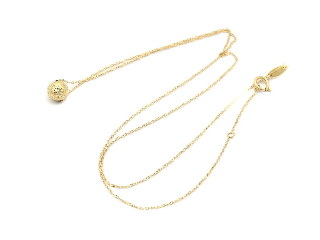 Kedja med integrerat hänge 18K 0,8g 43/45cm, Stämplad GHA — Smycken/Halskedja — Kaplans