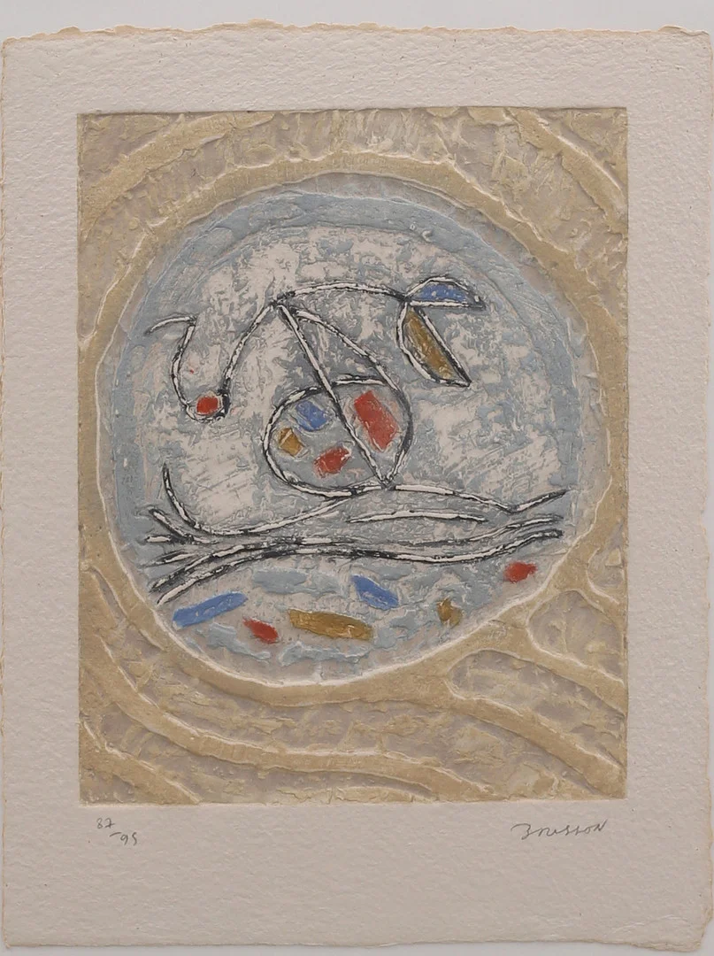 PIERRE MARIE BRISSON (1955 - ). Komposition, carborundumetsning nr 87/95, signerad Brisson. — Engravings & Prints — Garpenhus Auktioner