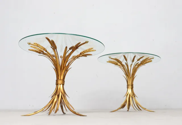 HANS KÖGL. 2er Set Couchtische/Beistelltische, Coco Chanel, Hans Kögl, Hollywood Regency, 1970er Jahre.