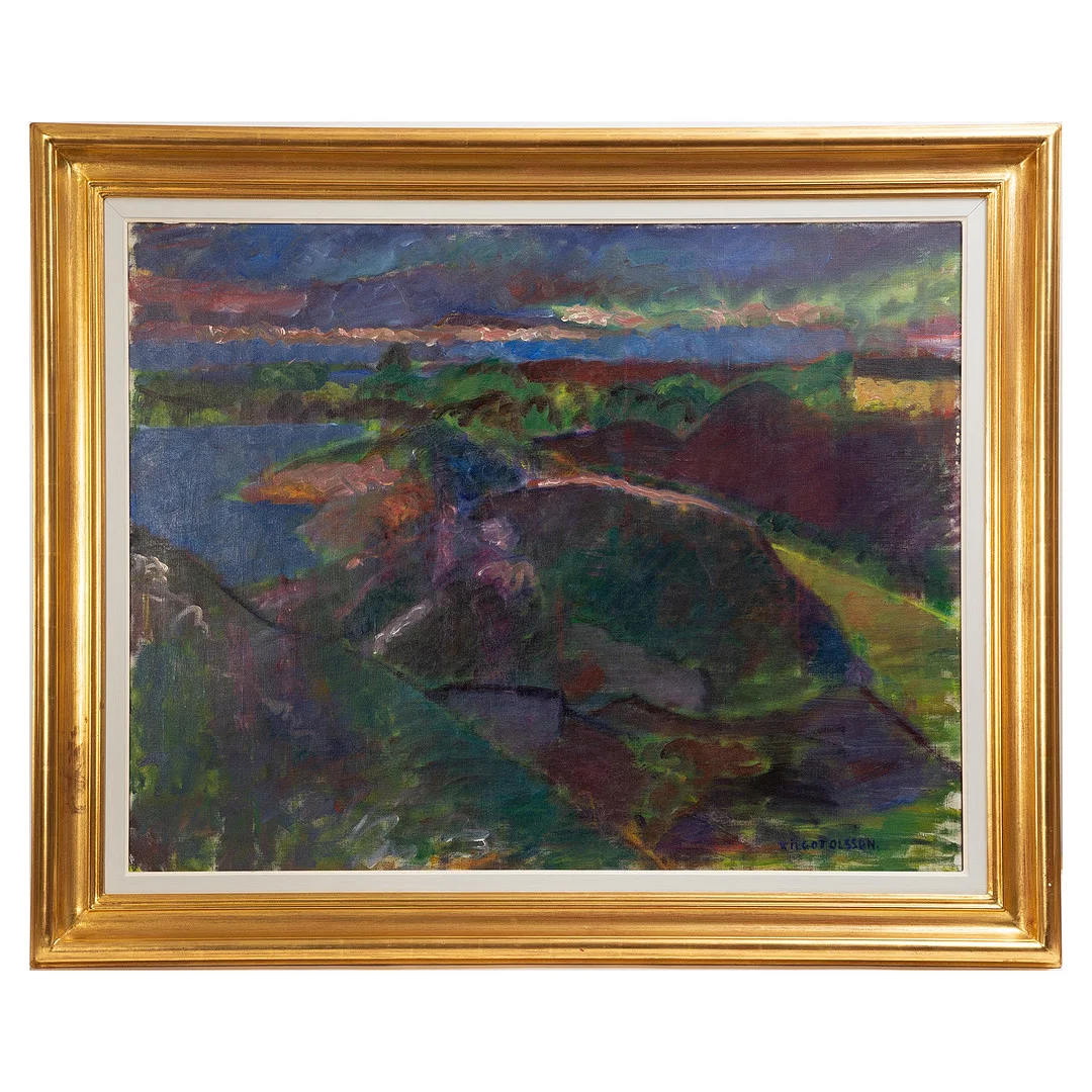 WILGOT OLSSON. Olja på duk, signerad. — Paintings — Stockholms Auktionsverk Göteborg