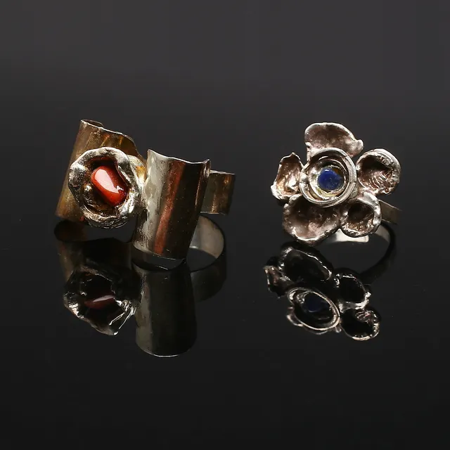 RINGAR, 2 st, silver, 1900-tal.