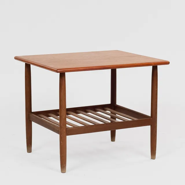 Sofabord af teak med underliggende hylde, dansk møbelproducent, Danmark, 1950/1960'erne.
