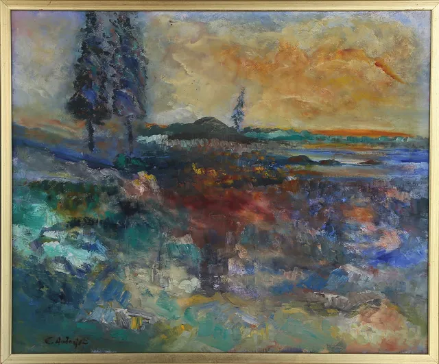 CHARLES AVDESJÖ. OLJA på duk, signerad, 1900-tal.